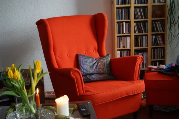 Attractive Red Colored Sofa Chair